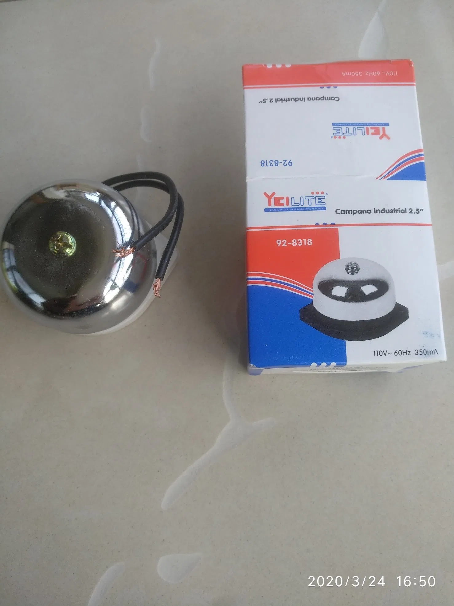 Electric Doorbell Timbre Campana Con Placa Cromada 2.5"