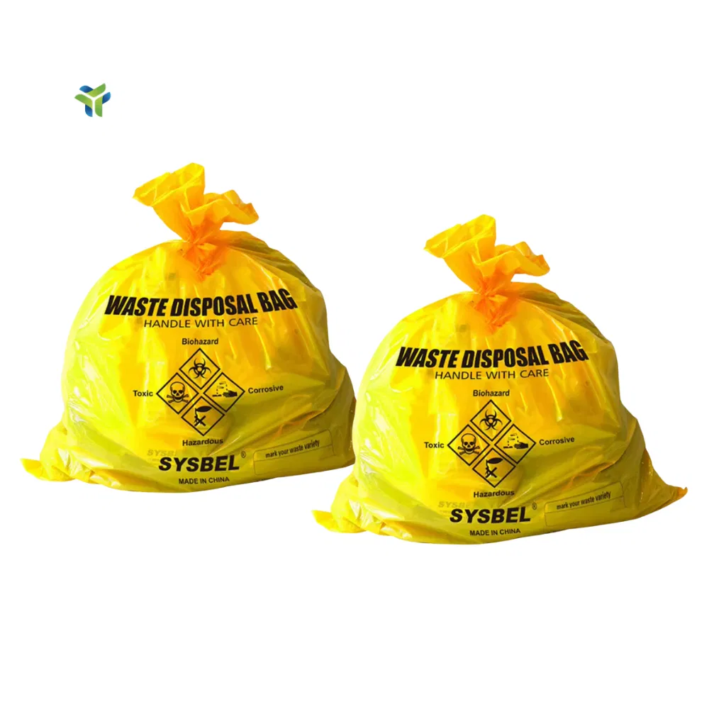 Environmentally Friendly 100% Biodegradable Red Yellow or Red Medical Biohazard Garbage Bag on Roll Biohazard Bags for Safe Waste Handling