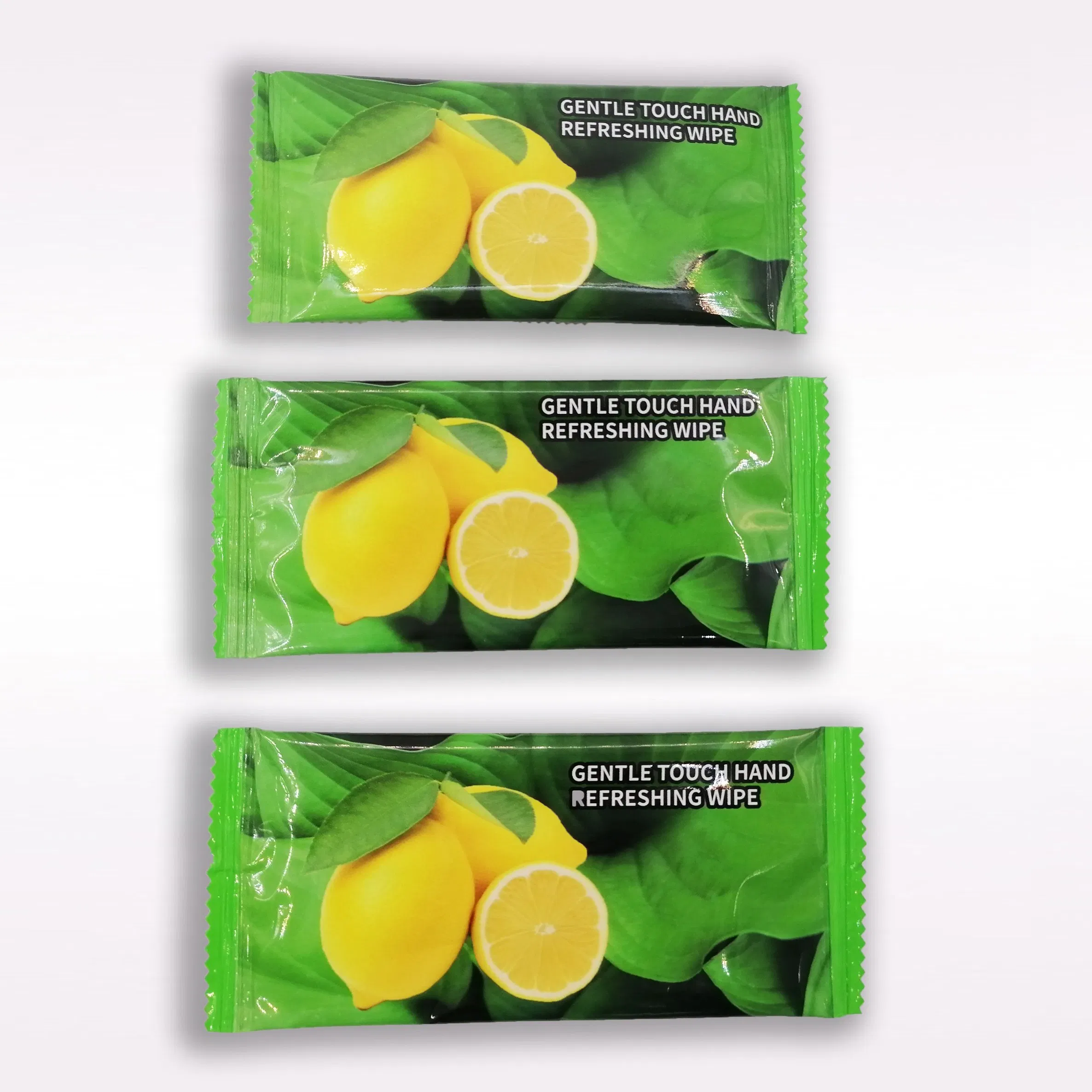Custom Private Label Individual Scented Wet Wipes Face and Hand Disposable Cleaning Single Wipes Wholesale for Restaurant Use