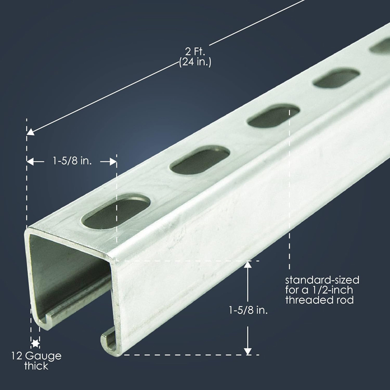 4X4 Steel Galvanized Slotted Metal Strut Channel