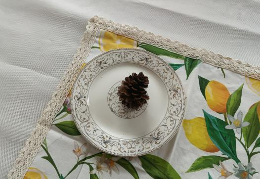 Custom Digital Printed Napkin with Lace Used for Kitchen and Table