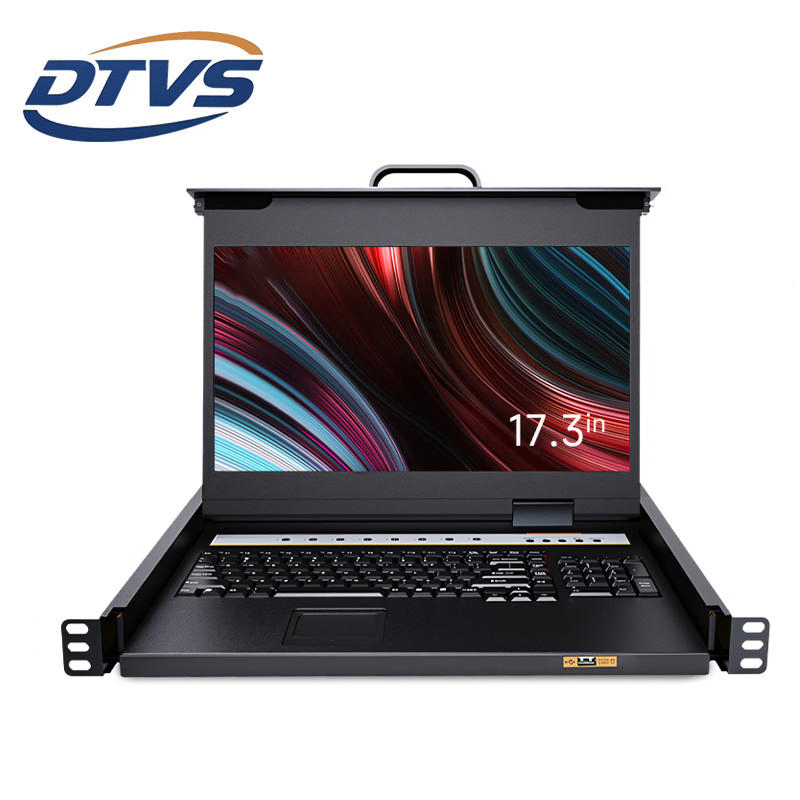 KVM-коммутатор 1U 1 порт, 17" LED, USB+VGA, 1080P