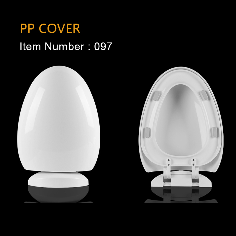 White Color Soft-Close PP Toilet Seat Cover