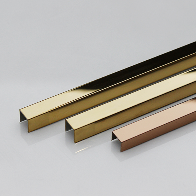 Stainless Steel Tile Trim U Shape 304 Grade Metal Tile Profile