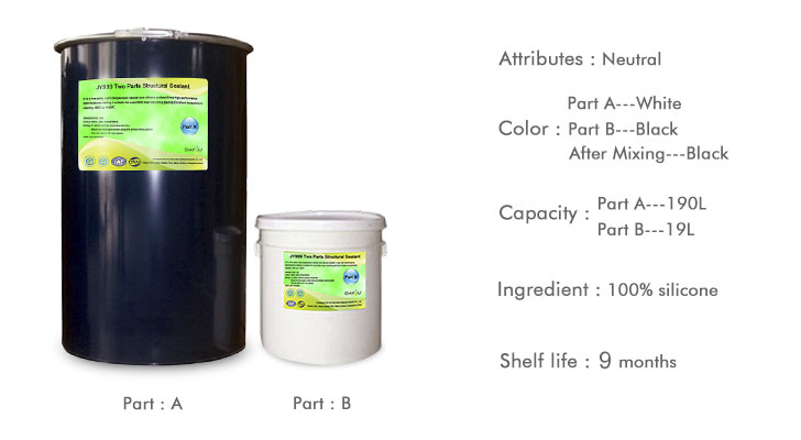 Double Glazing Two Component Insulating Igu Construction Silicone Sealant for Glass Units
