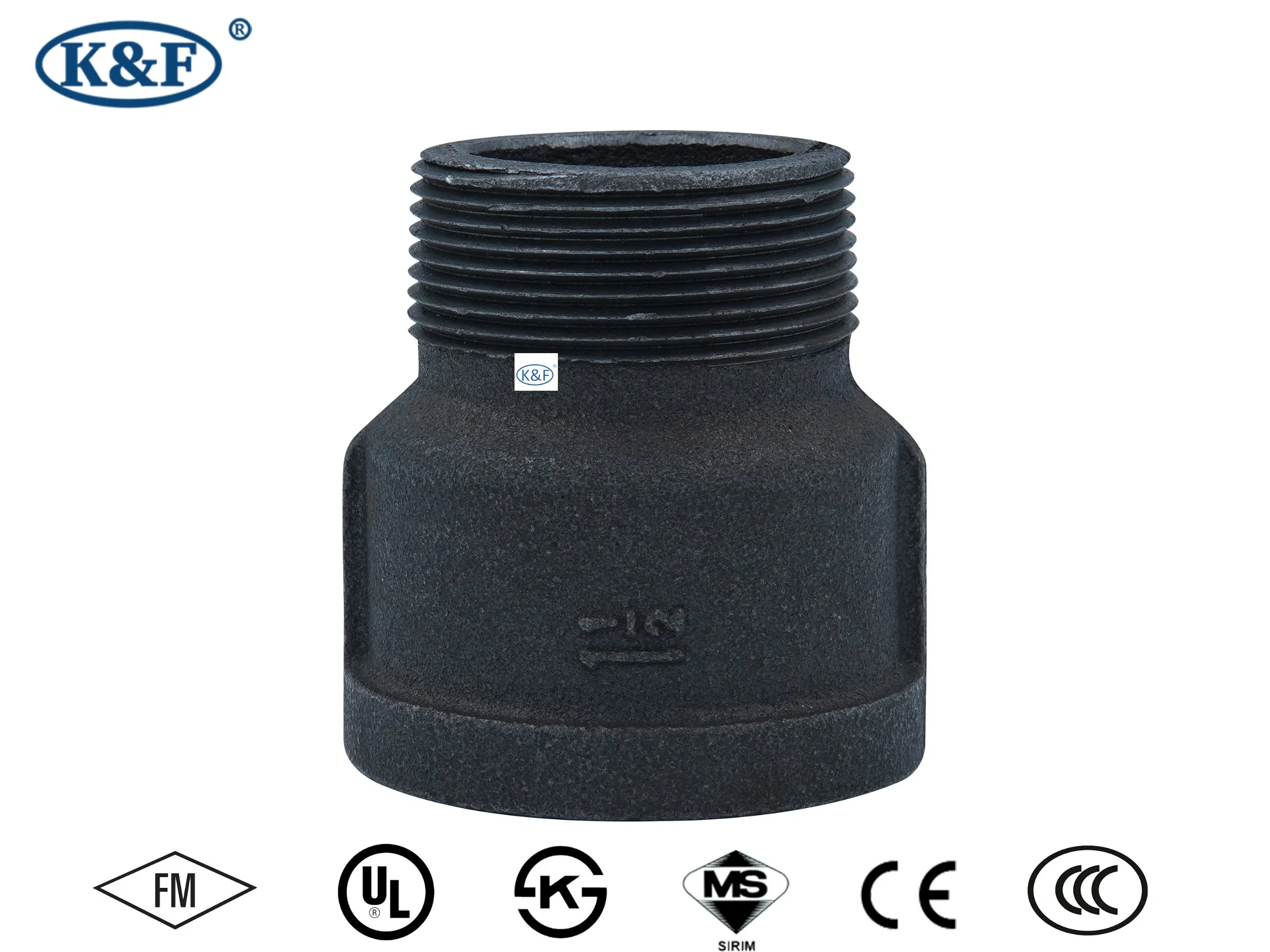 Kanaifu Galvanized Malleable Iron Cast Iron Pipe Fitting Reducing Socket with FM/UL for Water Supply