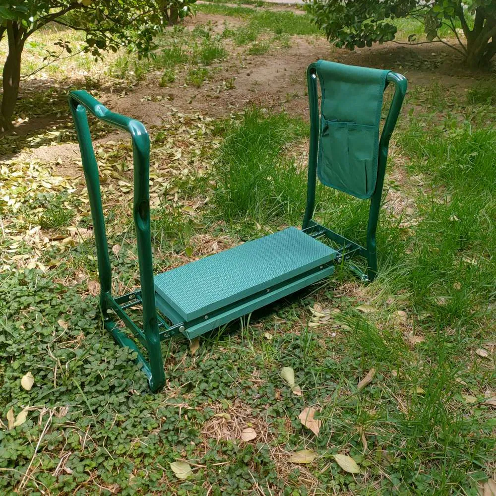 Garden Kneeler with Thickening and Widening EVA Foam Cushion and Pouch and Gloves