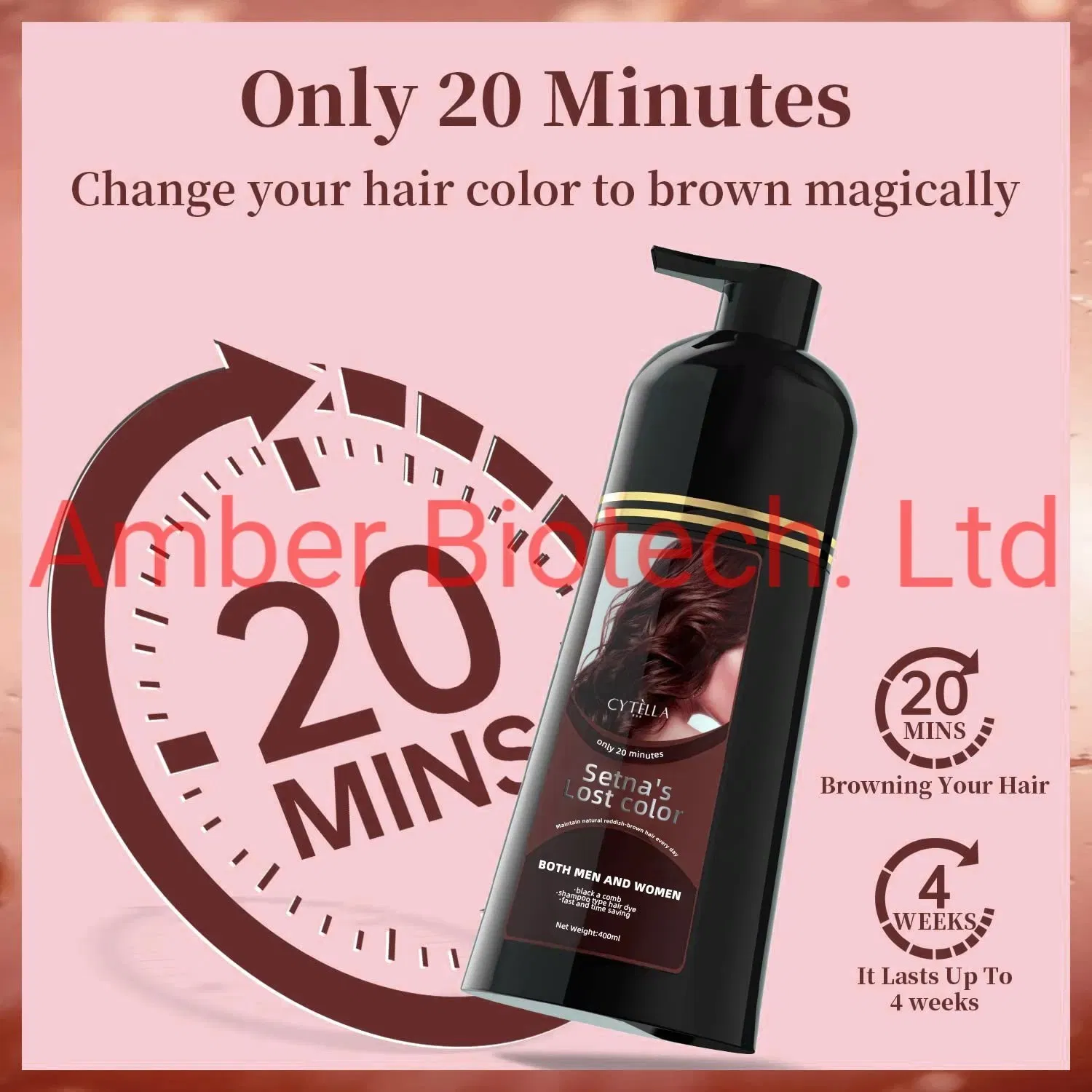 Permanent Black Hair Shampoo Organic Natural Fast Hair Dye