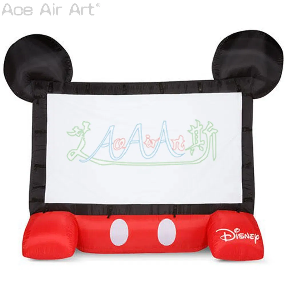 Oddly Shaped Inflatable Movie Screen Mouse Projection Screen for Outdoor Events