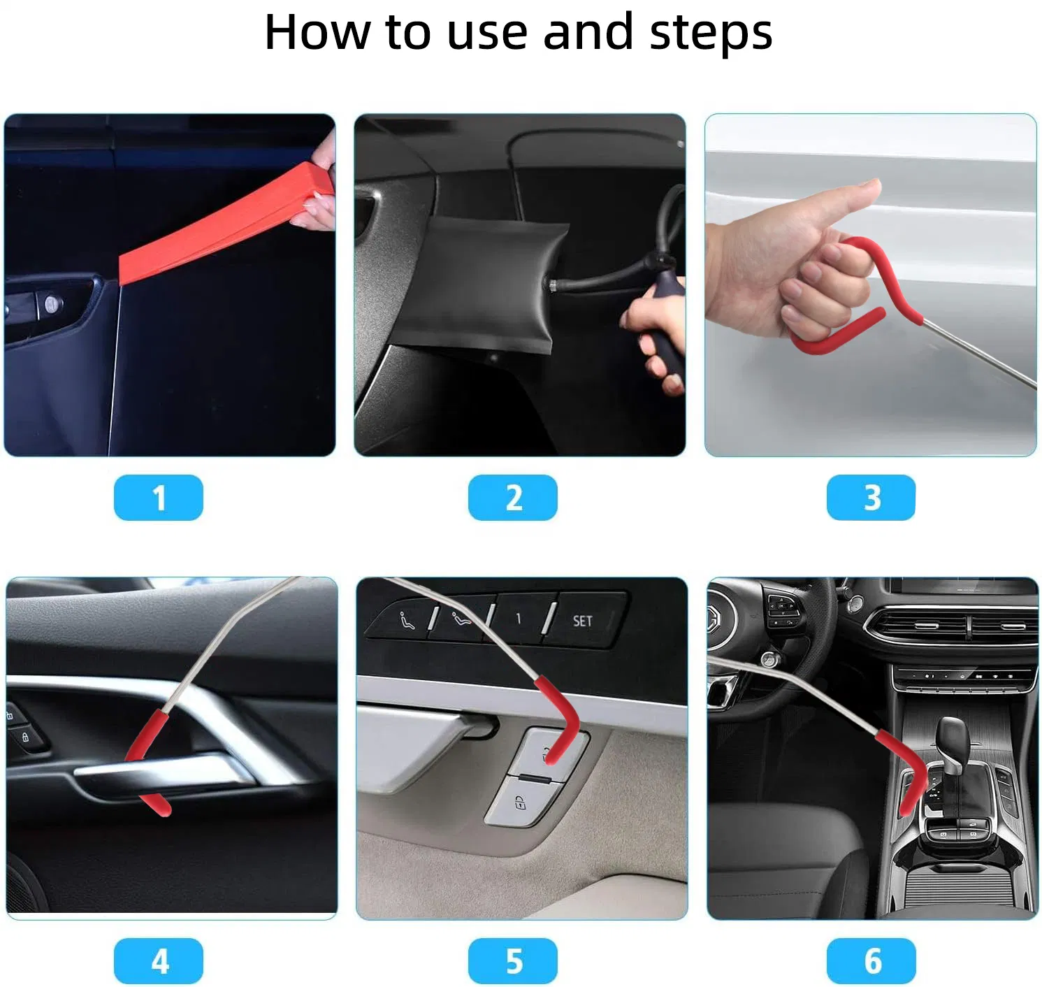 19 PCS Long Reach Grabber Car Locksmith Opener Car Lockout Kit