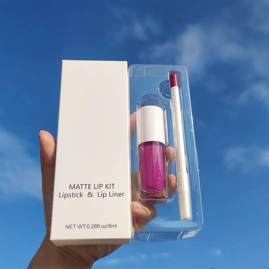 Custom Logo Makeup Private Label Matte Liquid Lipstick Lipliner Set Kit