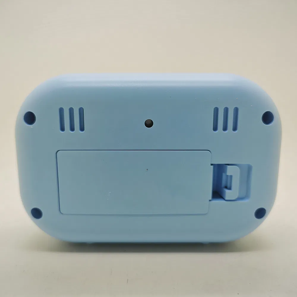 Cute Gift Digital LCD Alarm Clock with Night Light Blue Color