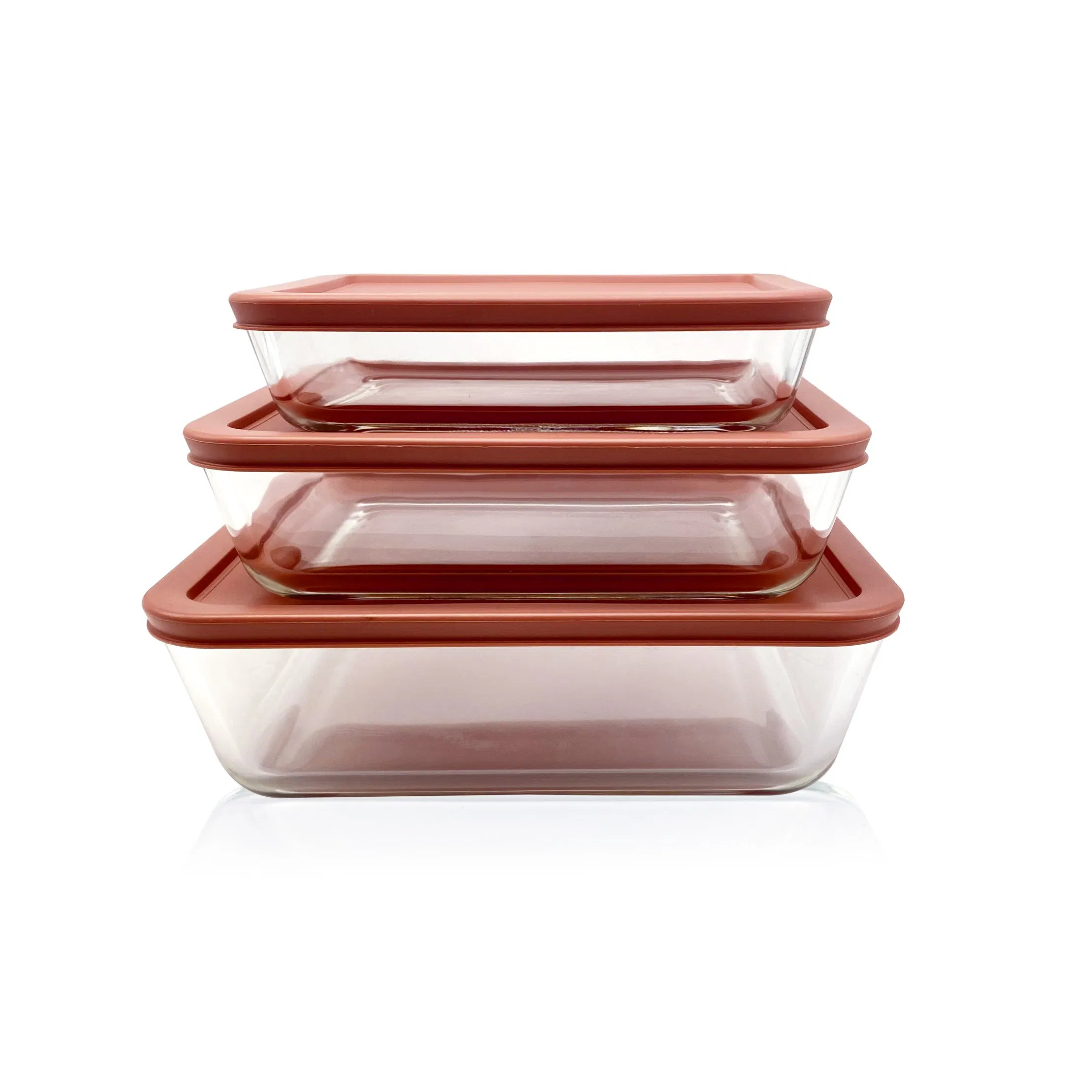 Eco-Friendly, Heat-Resistant Glass Food Storage Containers with Secure PE Lids, BPA-Free, Glass Meal Prep Containers, Glass Containers for Food Storage with Lid