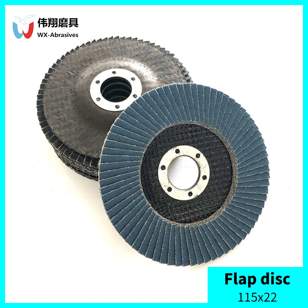 Лепестковый круг 115 мм абразивный синий, оксид алюминия и циркония