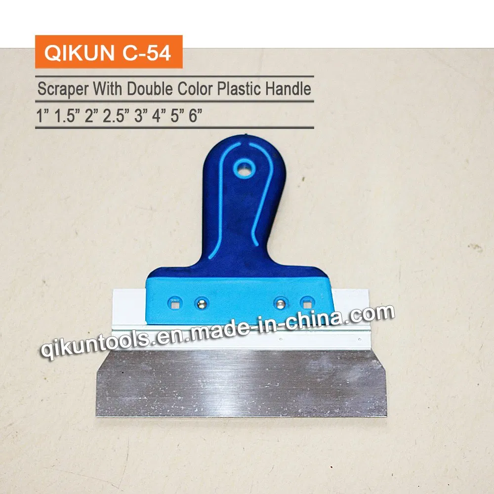 C-53 Construction Decoration Paint Hardware Hand Tools Erasing Knife with Double Color Plastic Handle