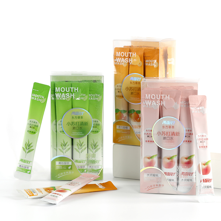Wholesale 12ml Disposable Portable Sachet Pocket Mouth Wash OEM Fresh Breath Hotel Travel Size Mini Strip Mouthwash
