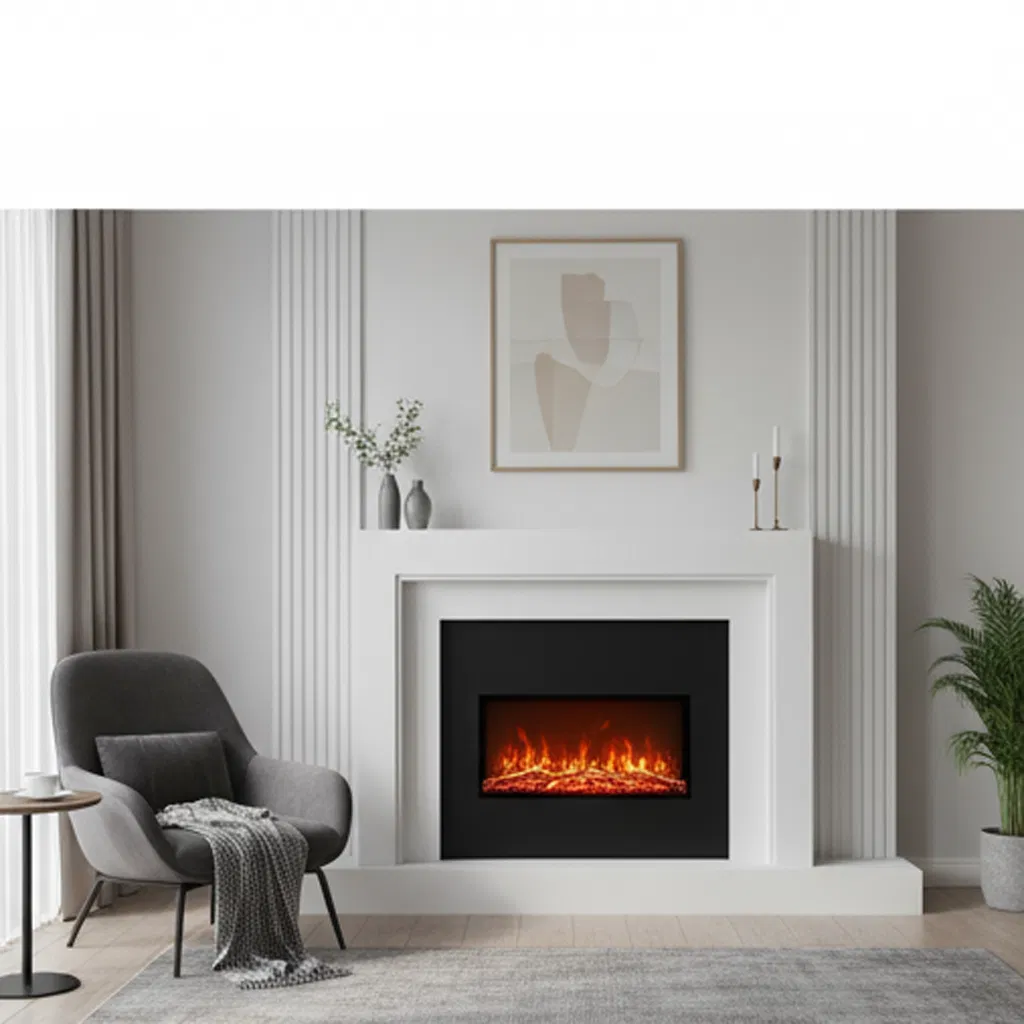 Cozy Electric Fireplace with Family Safety Features and Stylish Design