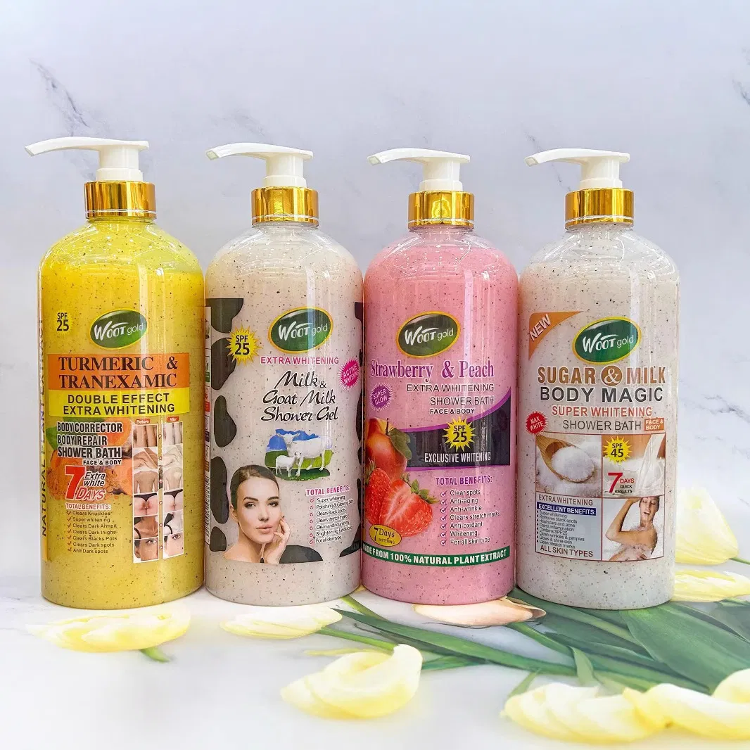 Wholesale Shower Gel Carrot Turmeric Shower Bath Exfoliating Whitening Nourishing