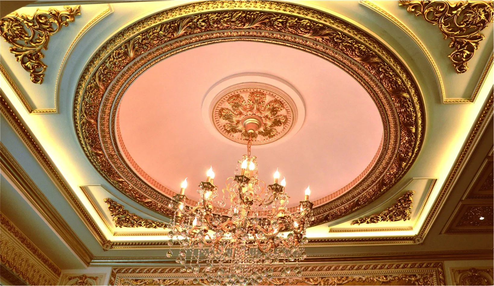 Banruo Sands Gilded Ring Artisan Ceiling Industrial Design Interior Decor