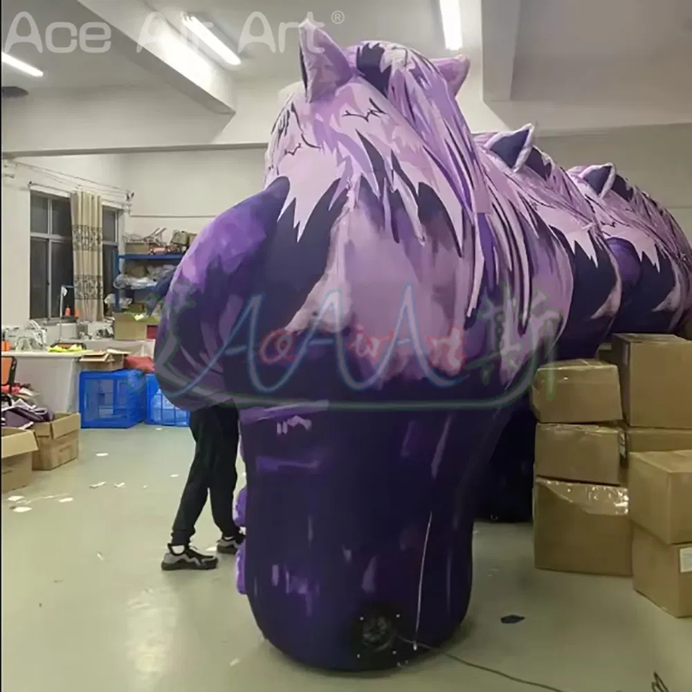 Giant Inflatable Wolf Air Blow 3D Cartoon Creative Snow Fox Animal Mascot Event Halloween Decoration Nightclub Advertise Props
