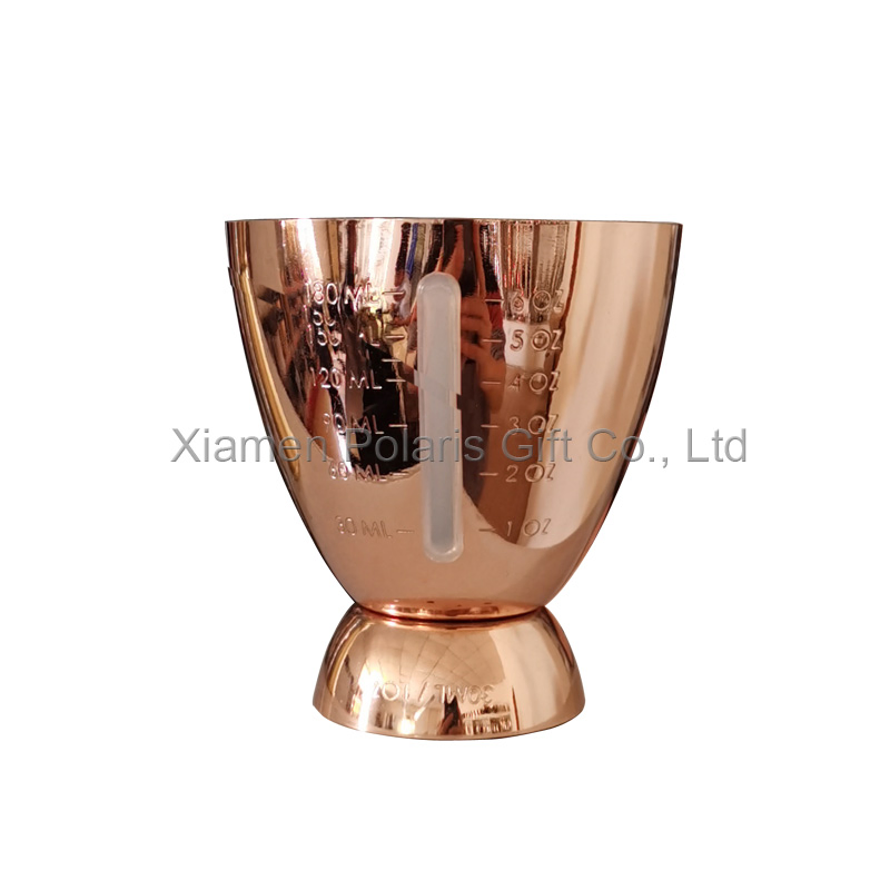 Джиггер барный со шкалой, медное покрытие, 6 унций