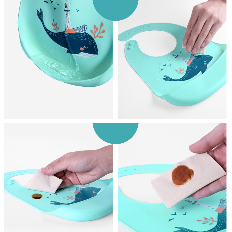 New Arrivals Hanging Drying Wholesale Newborn Apron Unisex Waterproof Silicone Baby Bib Custom Baby Bibs