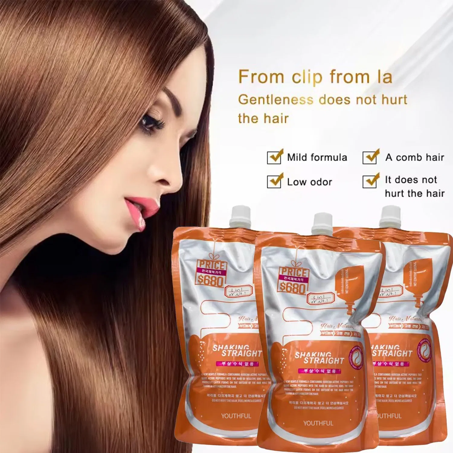 Professional Hair Rebonding Treatment Cream for Silky Straight Locks