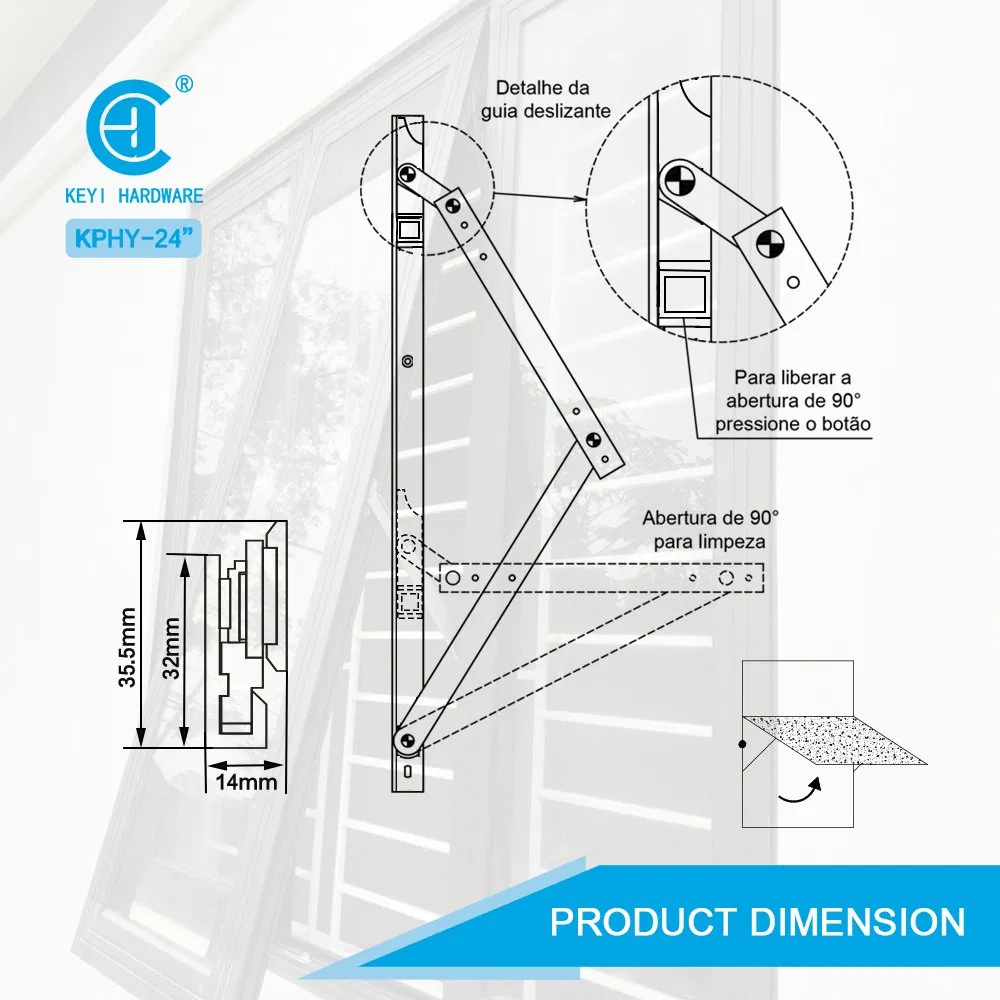 Aluminum Window Friction Stay Aluminum Window Hinge