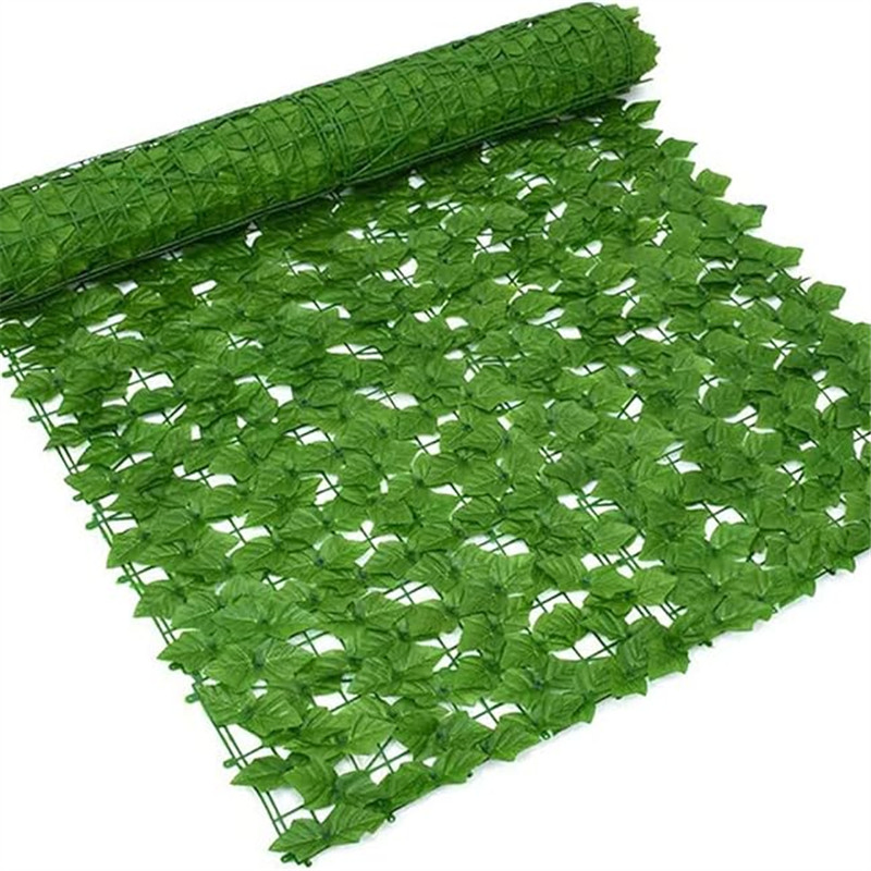 Artificial Flowers Fence Green Privacy Fence Lush Green Artificial Leaf Fence for Outdoor Privacy and Decor
