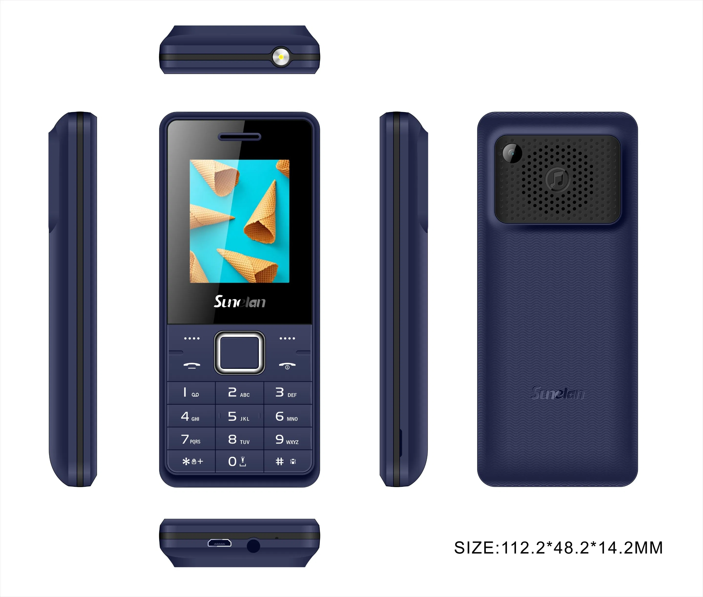 Кнопочный телефон S102 с 2 SIM, FM-радио и 1000 мАч