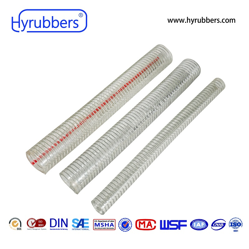 PVC Steel and Fiber Reinforced Composite Hose Flexible Transparent Hose