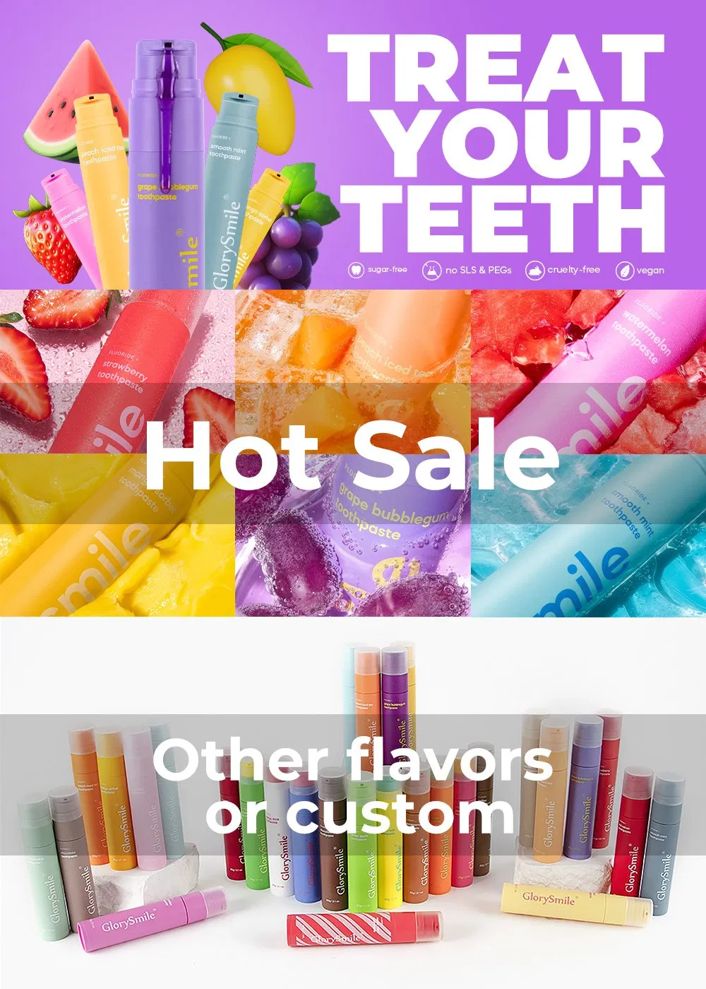 New Arrival Cheap Price OEM Hotel Travel Size Peach Iced Tea Toothpaste