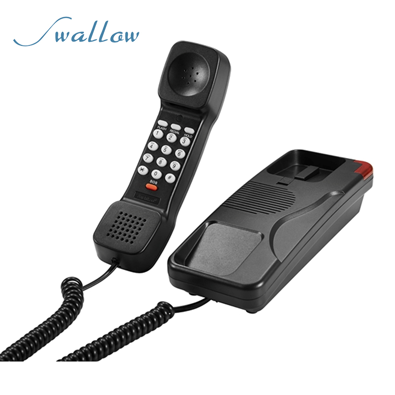 Black Wired Cord Hospitality Telephones, for Hotel Swallow