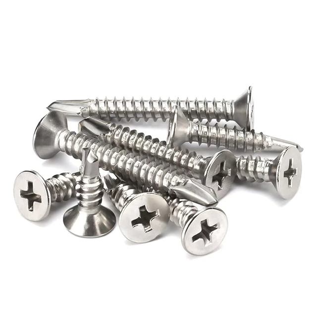 OEM Factory Price Wholesale Self-Drilling Screws Countersunk Head Screws Cross Customized Self-Drilling Self-Tapping Metal Screws M4.2