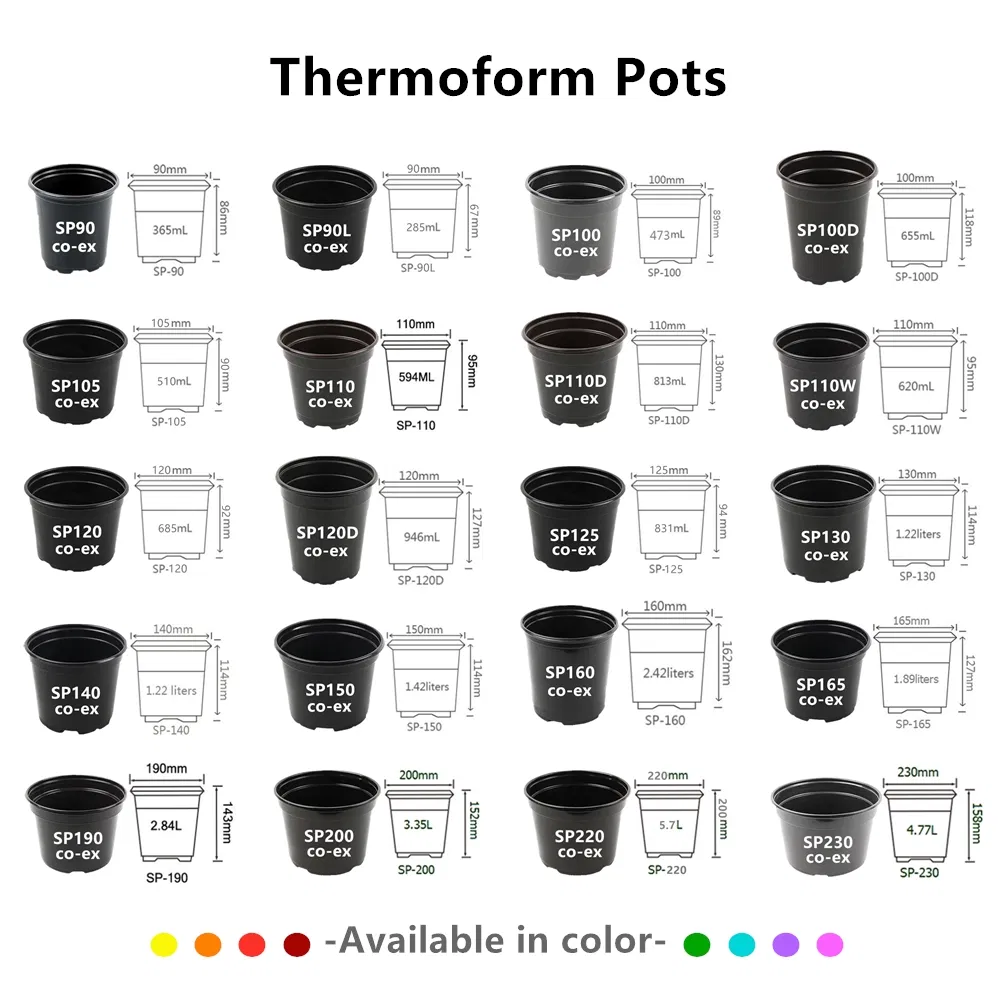 Двухцветный пластиковый горшок для рассады и цветов