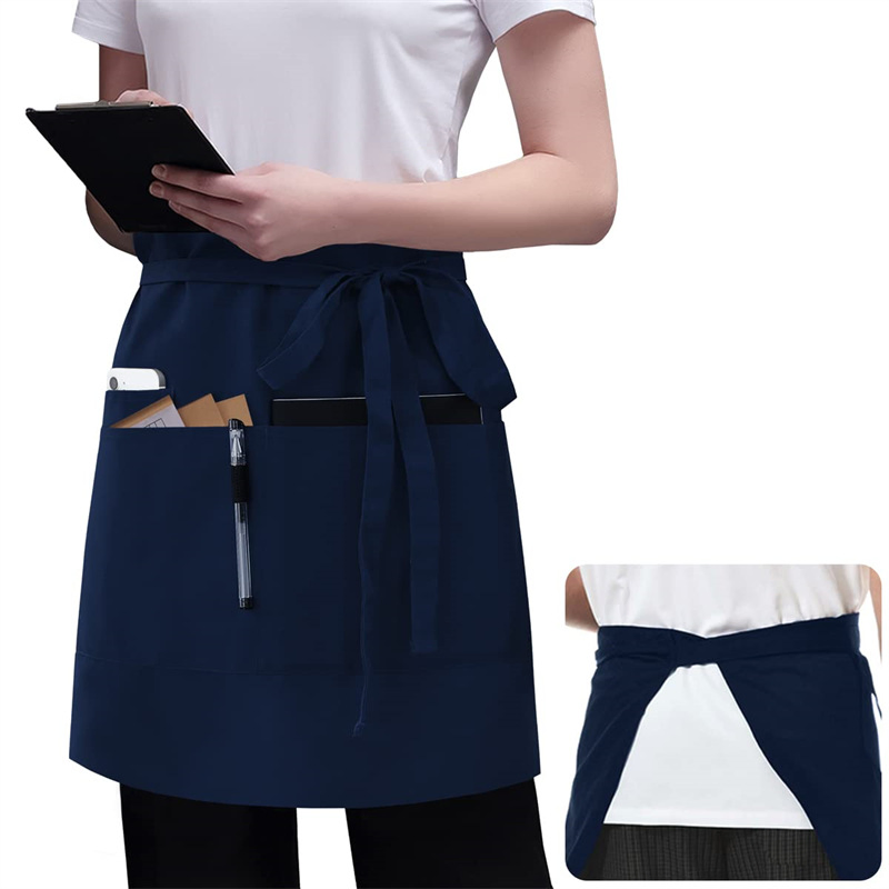 Waiter Long Waist Apron Cross-Border Long Apron Restaurant Cafe Tavern Waiter Half Apron