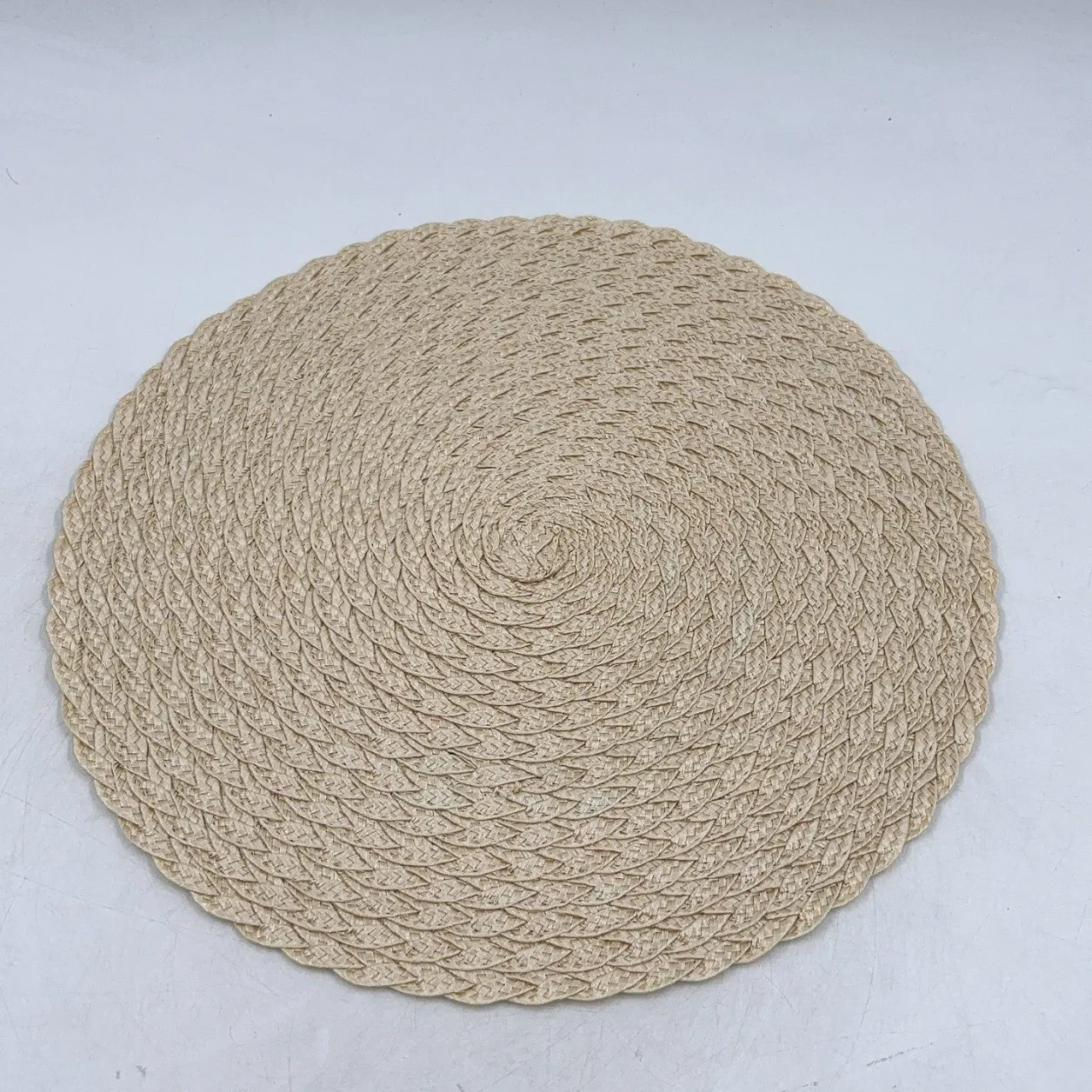 Round Braided Washable Polypropylene for Kitchen Dining Table Placemats