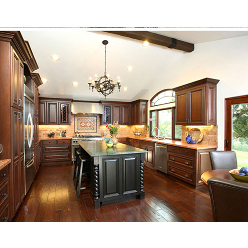 Solid Wood Kitchen Cabinet Designs for Prefab Houses