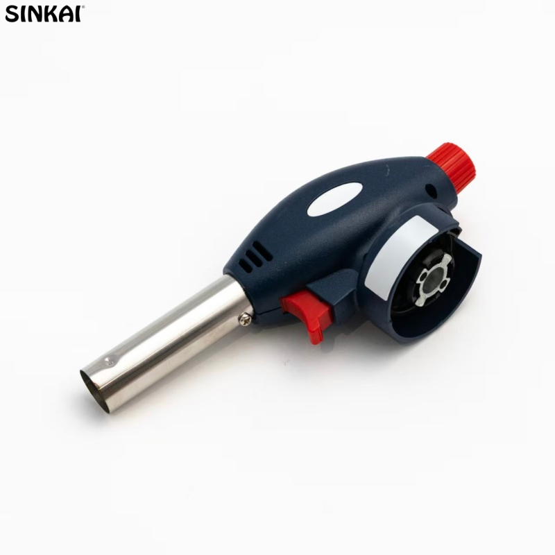 Customized Logo Is Welcome High Quality Stainless Steel Portable Butane Torch BBQ Flame Thrower Gun Flame Gun Ray Gun Torch