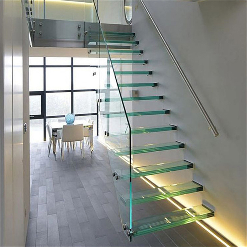 Elegant Glass Stair Railing with Classic Design for Modern Staircases