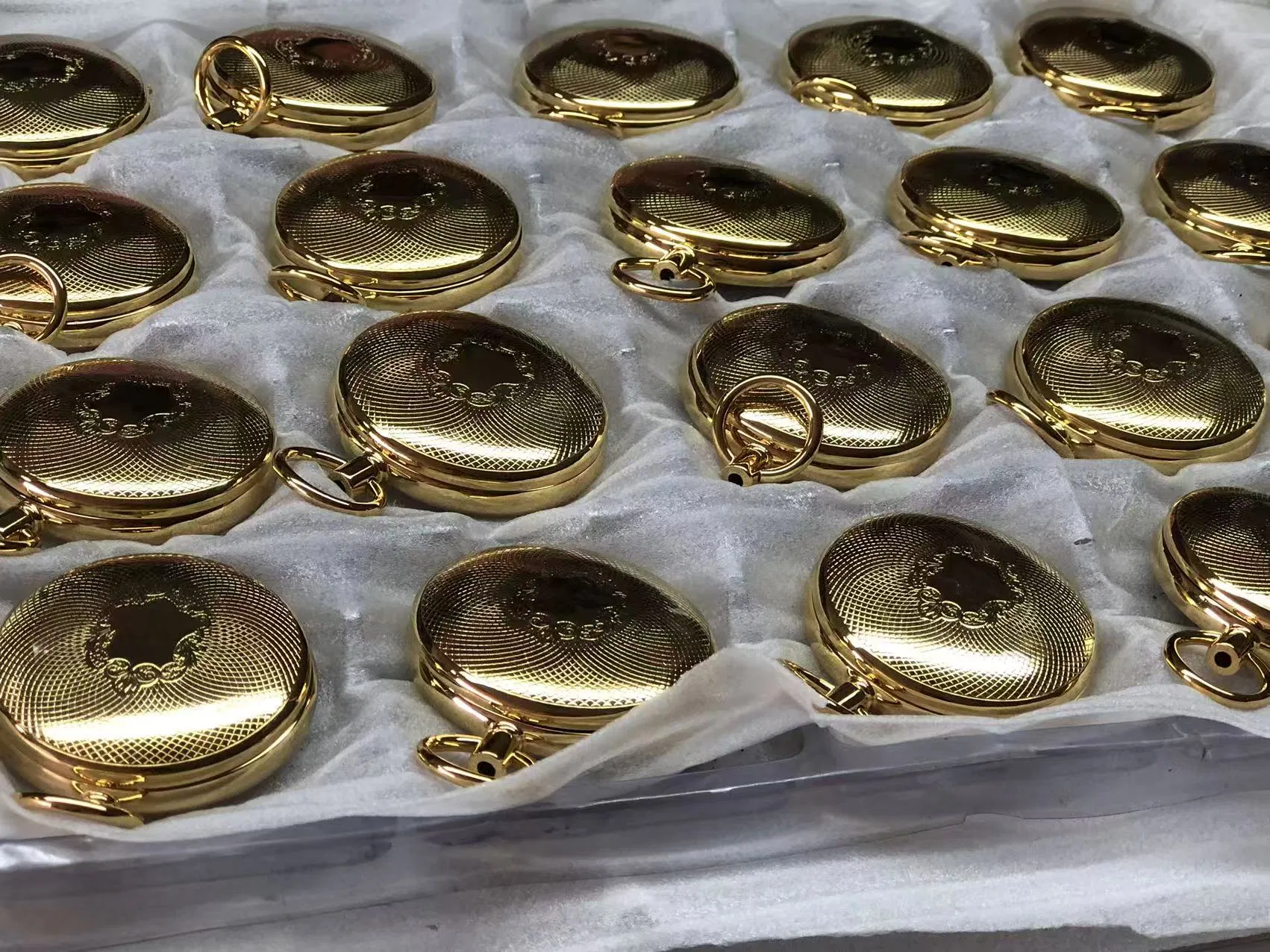 Custom Dual Open Brass Pocket Watch with Your Own Logo