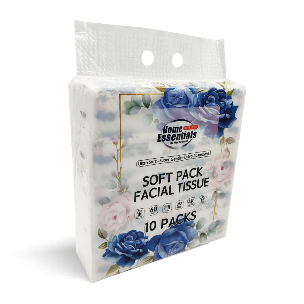 Luxury Soft Pack Facial Tissue Paper Custom Premium Portable Design