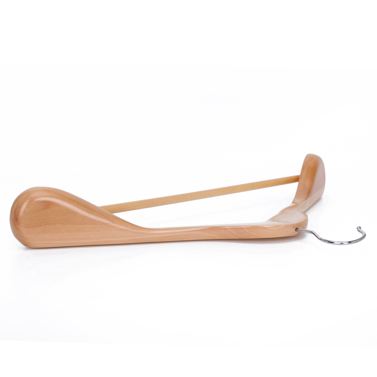 Wooden Suit Hangers 6 Pack Extra-Wide Shoulder Wood Coat Hangers with Non Slip Pant Bar