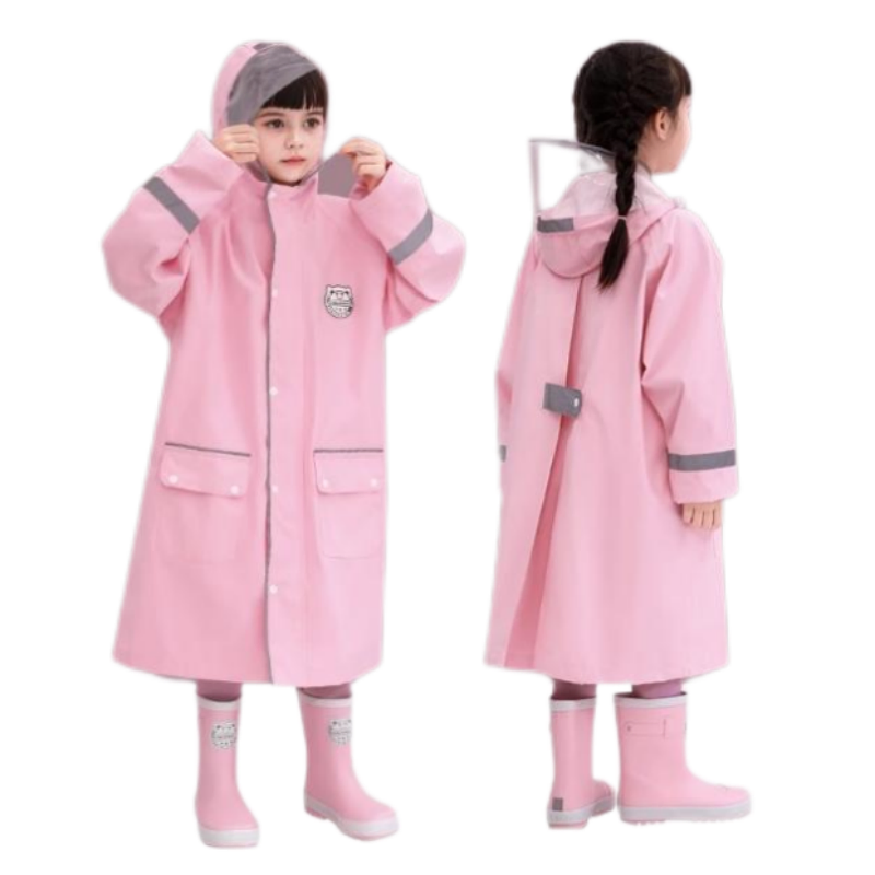 Versatile PU Raincoat for Kids - Stylish and Functional for All Weather