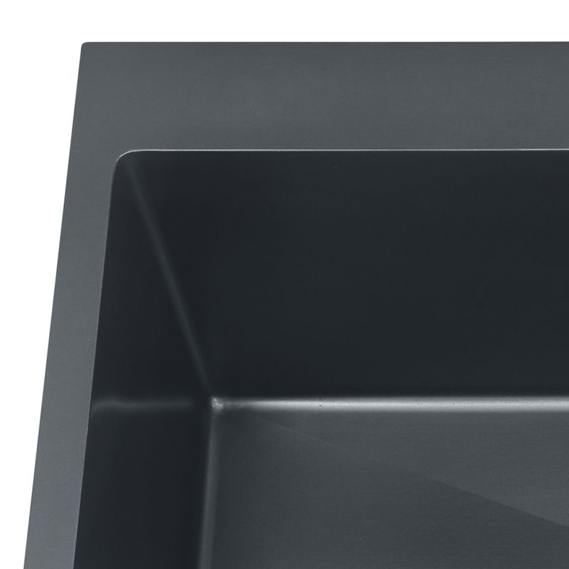 Premium Rectangular Black Stainless Steel Kitchen Sink for Modern Homes