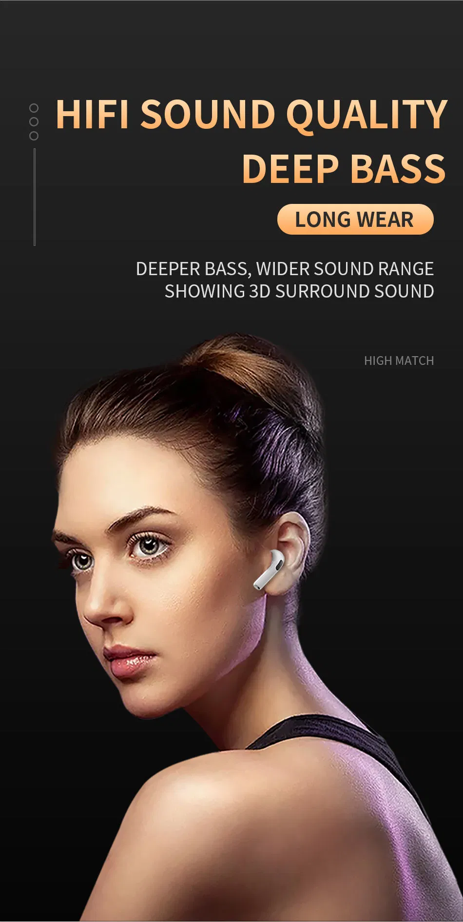 2024 Fashion Trends Popular PRO 6 Earphone Wireless Earbuds Tws PRO 6 Auriculares Pk PRO 4 PRO5