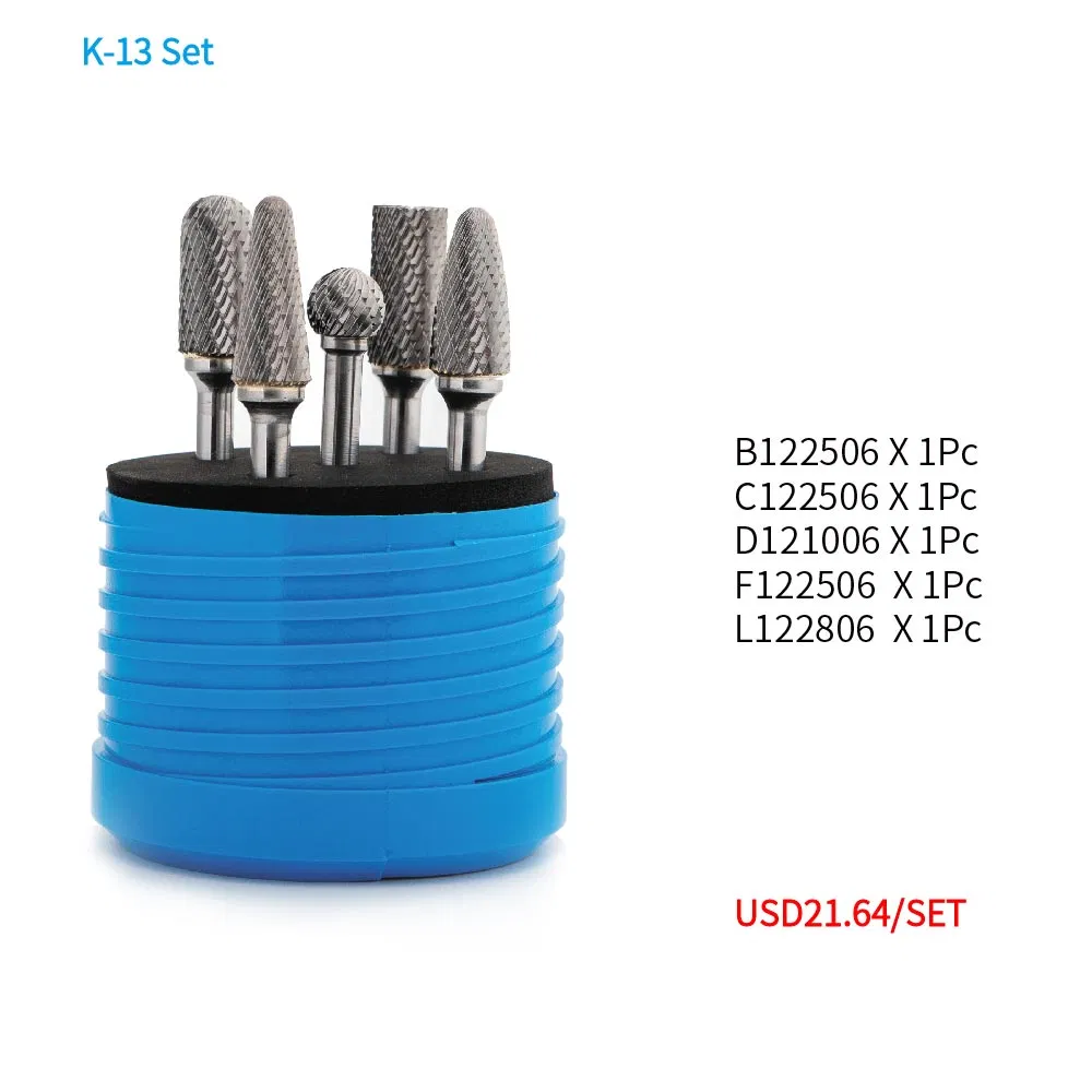 5PCS/Box Packed Industrial Tungsten Carbide Burr Set K-13