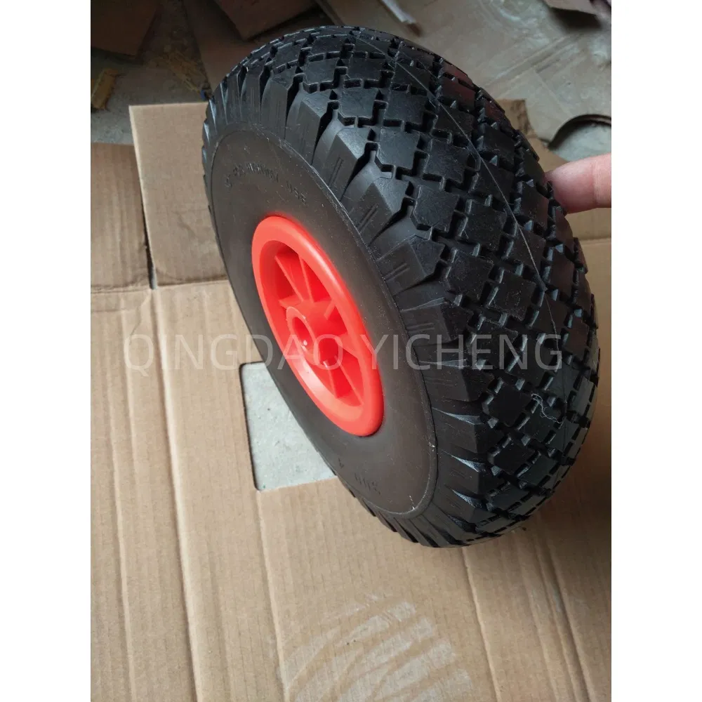 Hot Selling Wholesale Ball Bearing 10X3.00-4 Wheelbarrow Flat Free Wheels PU Foam Wheel for Wide Usage