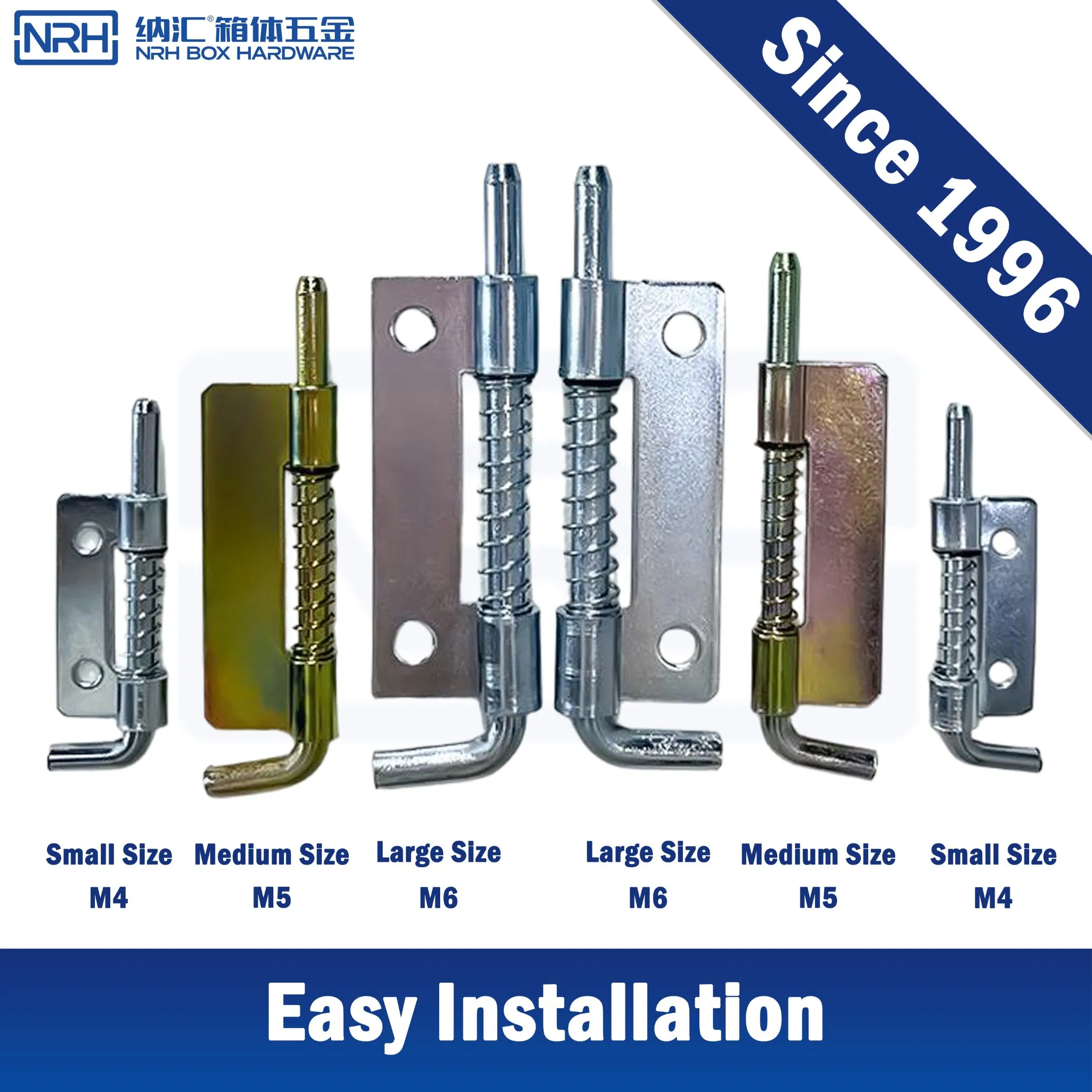 Nrh R7954 Trailer Gate Spring Latch Ratchet Pin Safety Sliding Bolt Locks