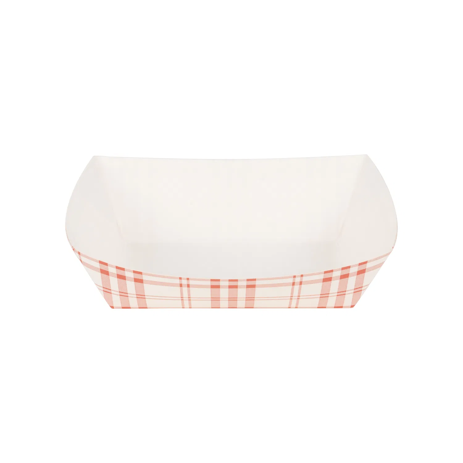 Одноразовый лоток для еды в красно-белую клетку